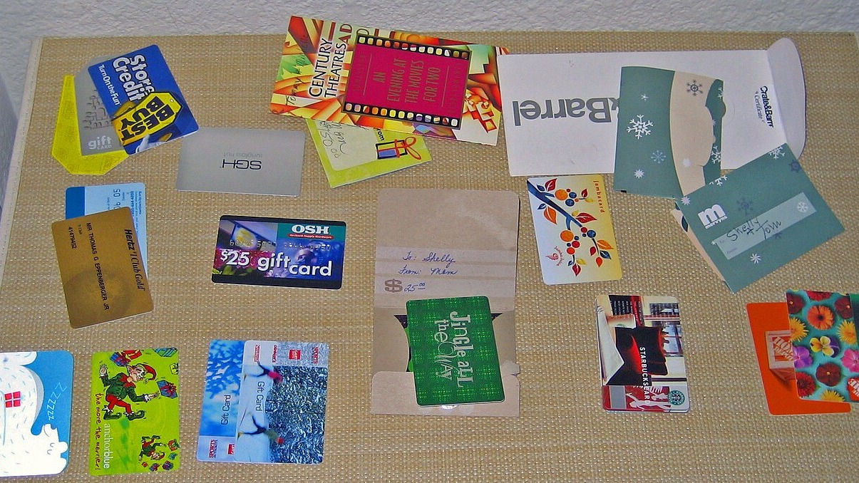 Assortment of gift cards