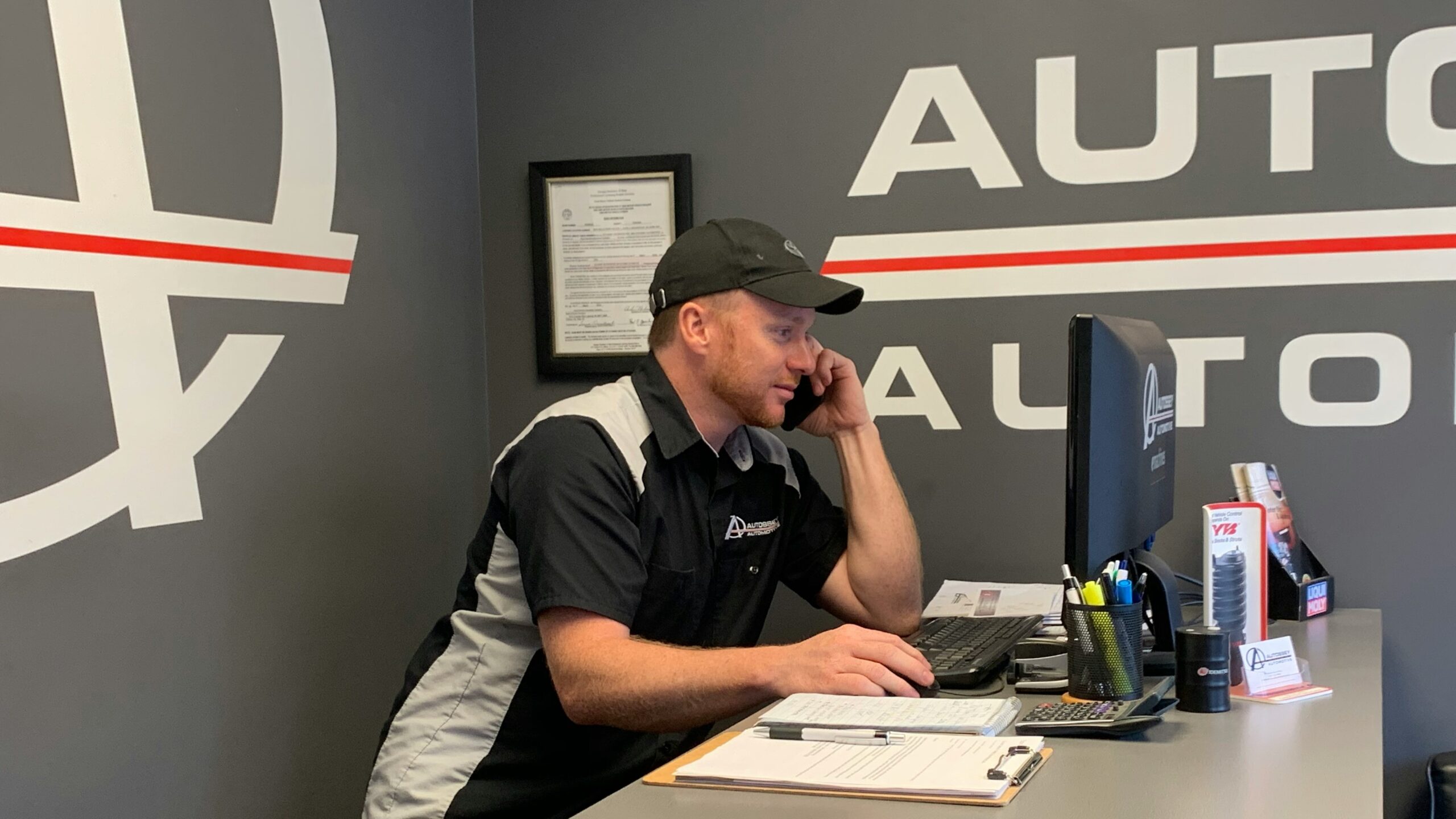 man speaking on phone