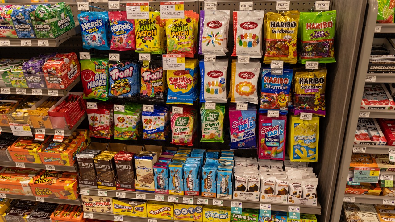 Candy and sweets are running 7.1 percent higher, the grocery store’s second-fastest riser